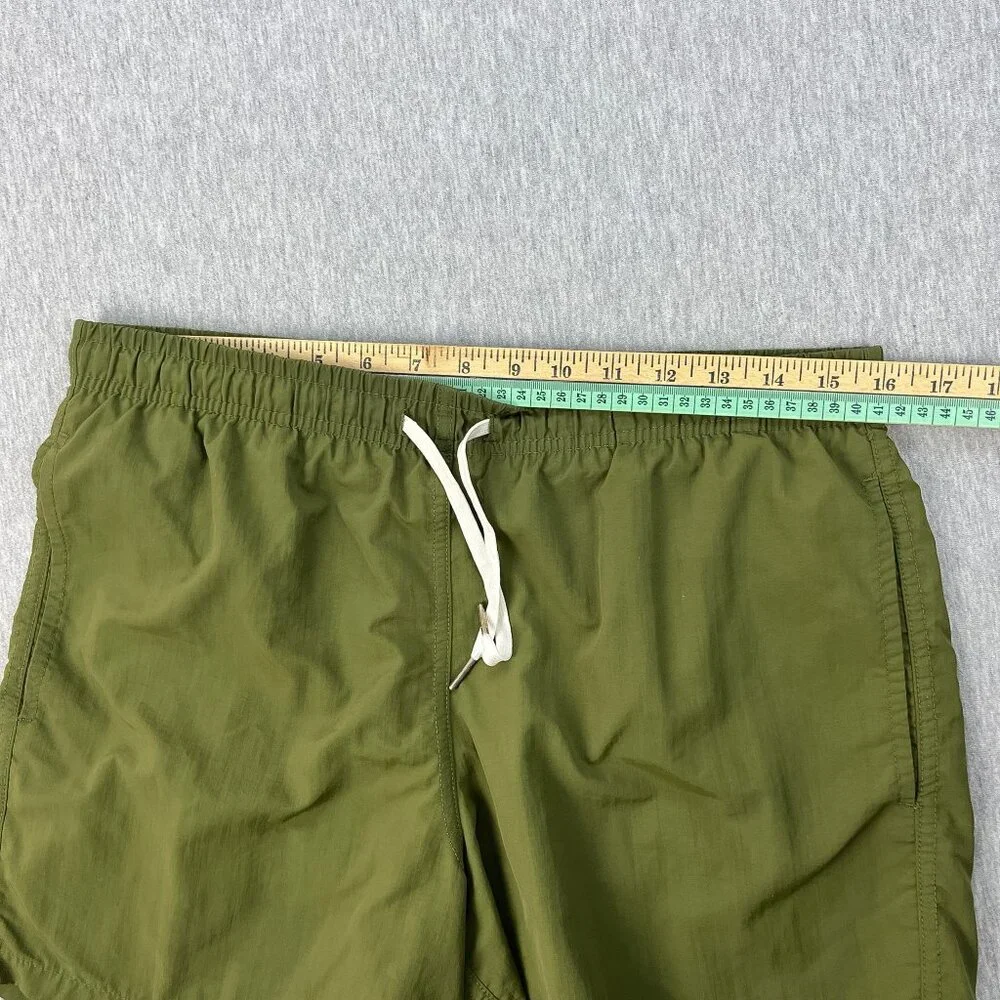 Bather Swim Trunks Mens Medium Olive Green Mesh-Lined 5" Inseam Elastic Waist - Picture 9 of 12